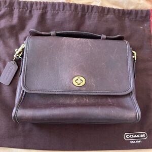 1999 COACH VINTAGE COURT BROWN LEATHER PURSE